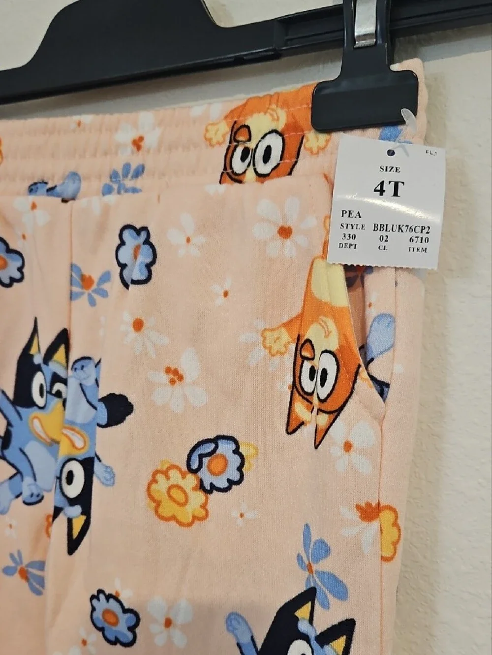 Peach Bluey & Friends Peach Kids Pajama Pants
